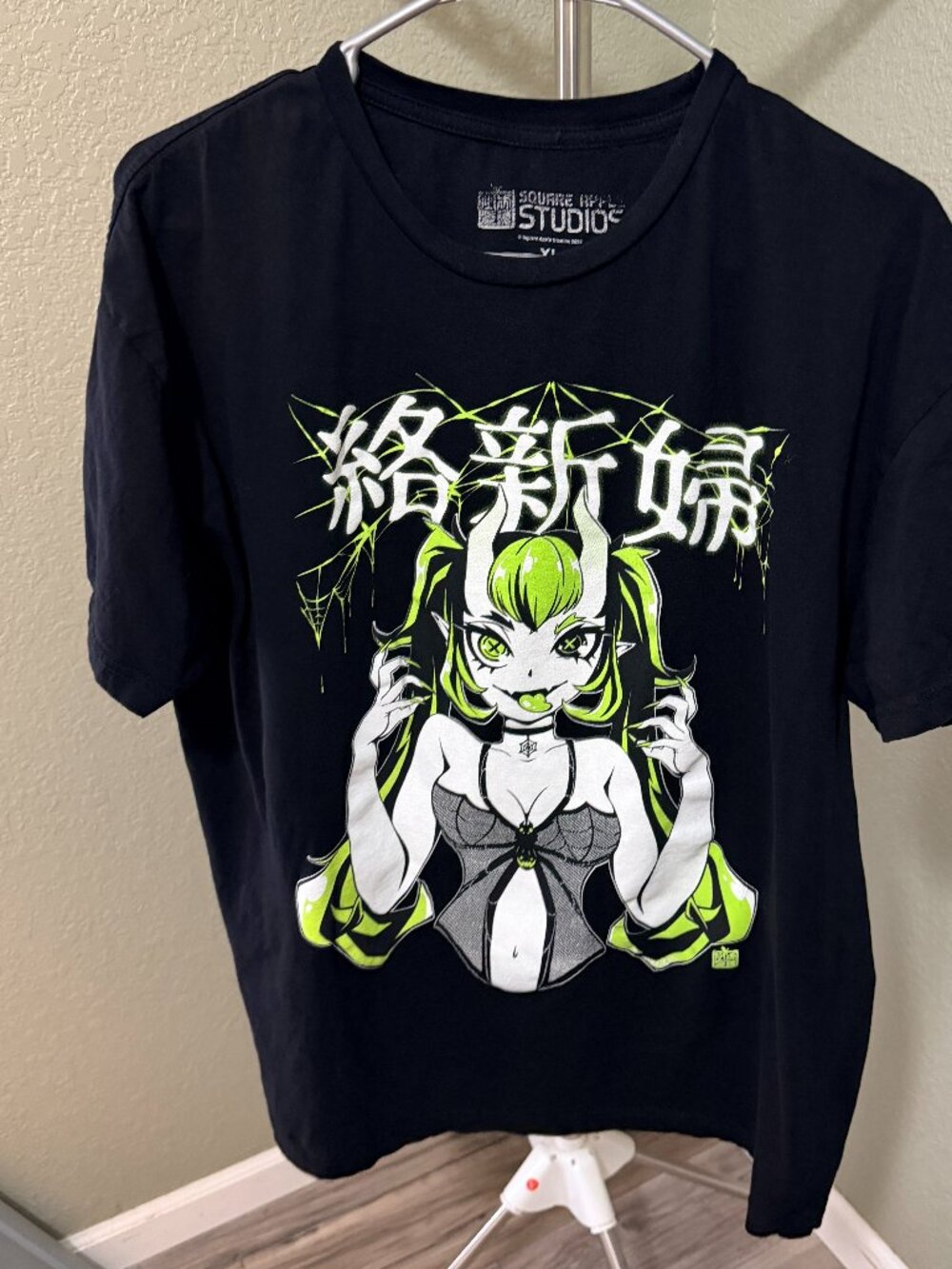 Demon Spider Girl Graphic Tee by Square Apple Studios XL